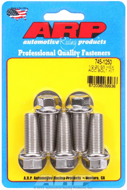 ARP 1/2-20 x 1.250 hex SS bolts thumbnail 2