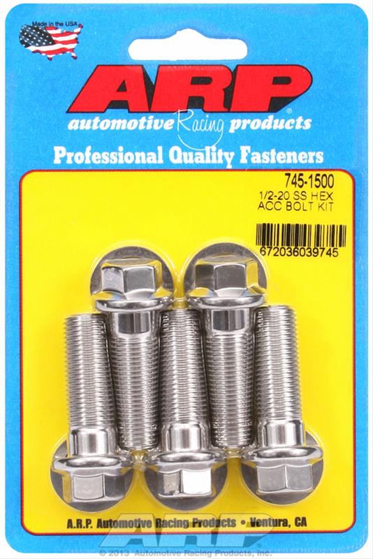 ARP 1/2-20 x 1.500 hex SS bolts thumbnail 2