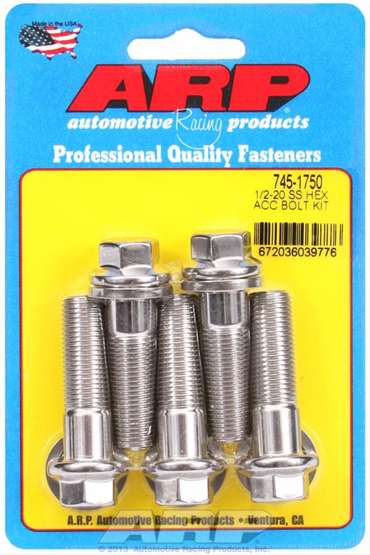 ARP 1/2-20 x 1.750 hex SS bolts thumbnail 2