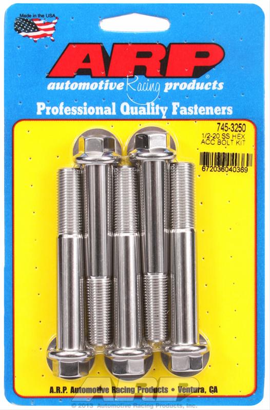 ARP 1/2-20 x 3.250 SS Hex Bolts (5/pkg) thumbnail 2