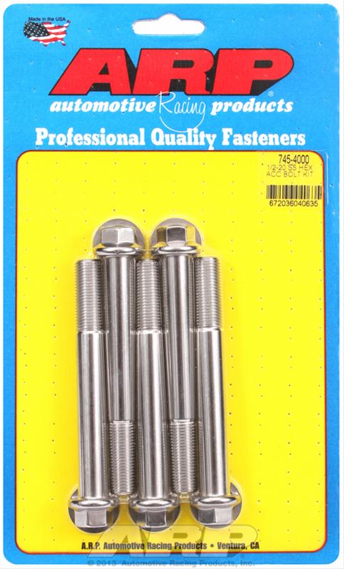 ARP 1/2-20 x 4.000 hex SS bolts thumbnail 2