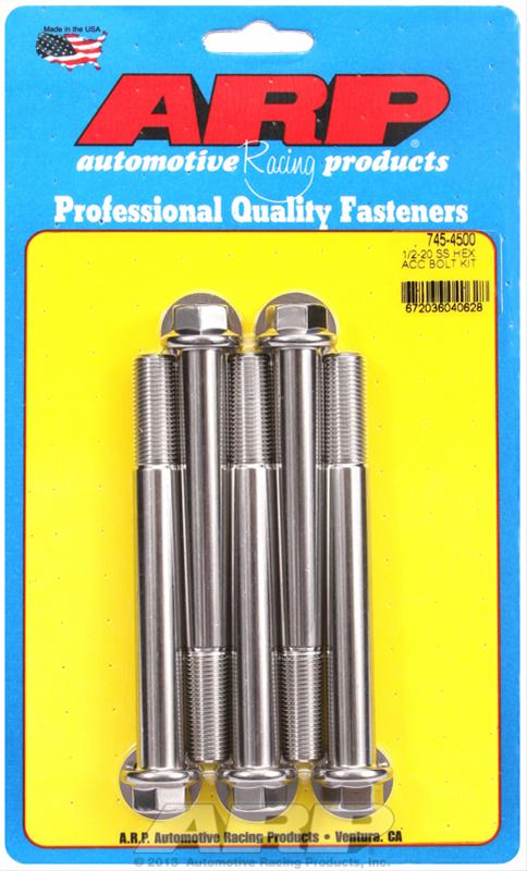 ARP 1/2-20 x 4.500 hex SS bolts thumbnail 2
