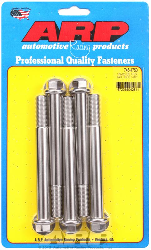 ARP 1/2-20 x 4.750 hex SS bolts thumbnail 2