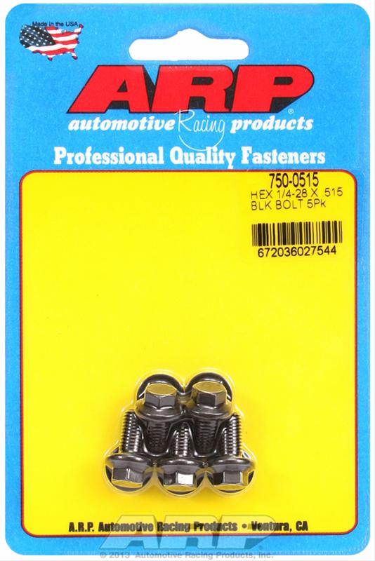 ARP 1/4-28 x .515 hex black oxide bolts thumbnail 2