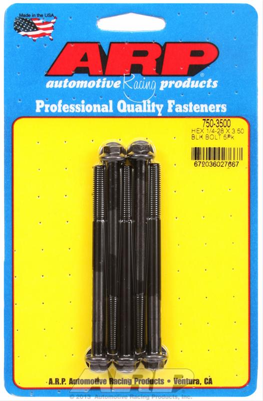 ARP 1/4-28 x 3.500 hex black oxide bolts thumbnail 2