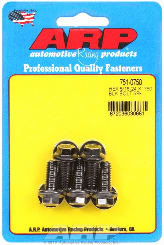 ARP 5/16-24 x .750 Hex Black Oxide Bolts thumbnail 2