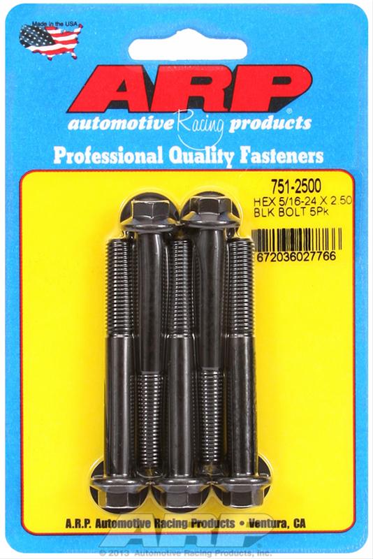 ARP 5/16-24 x 2.500 hex black oxide bolts thumbnail 2