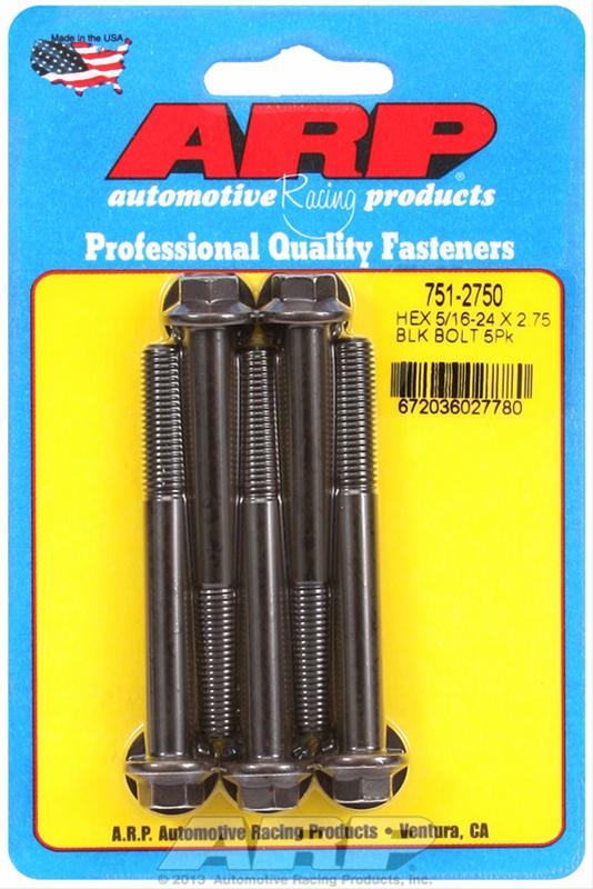 ARP 5/16-24 x 2.750 Hex Black Oxide Bolts (5/pkg) thumbnail 2