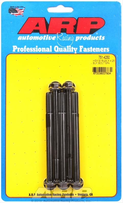 ARP 5/16-24 x 4.250 Hex Black Oxide Bolts (Pack of 5) thumbnail 2