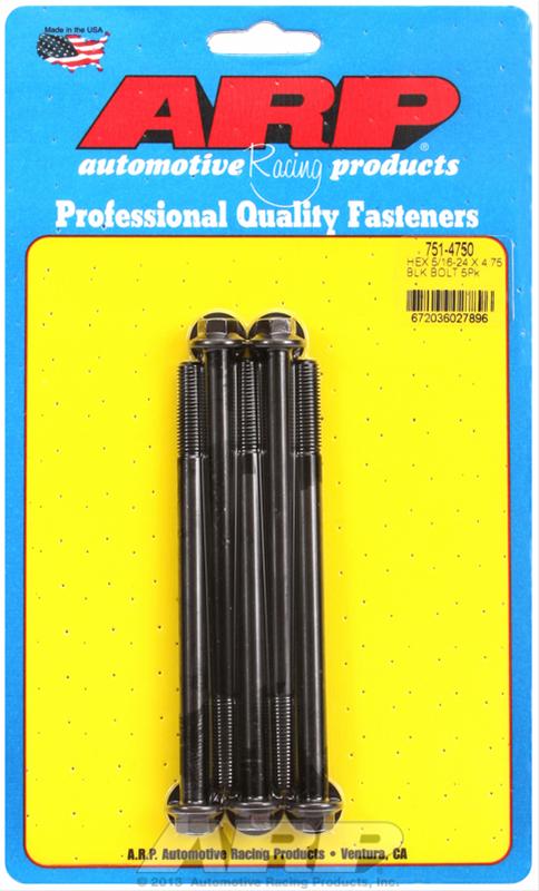 ARP 5/16-24 x 4.750 hex black oxide bolts thumbnail 2