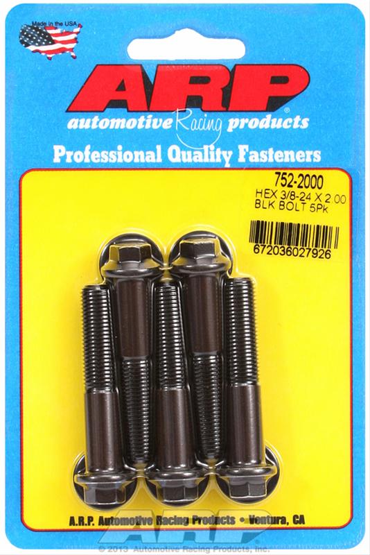 ARP 3/8-24 x 2.000 hex black oxide bolts thumbnail 2