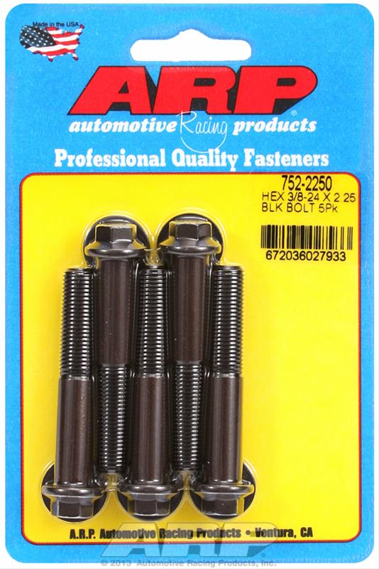 ARP 3/8-24 x 2.250 hex black oxide bolts thumbnail 2