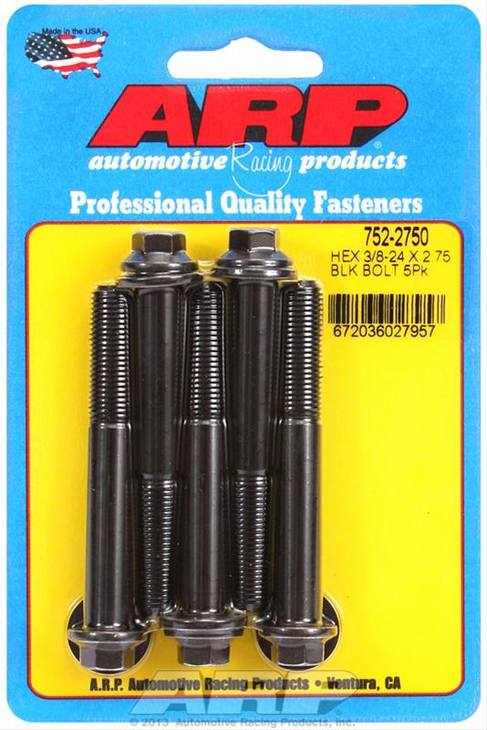 ARP 3/8-24 x 2.750 hex black oxide bolts thumbnail 2
