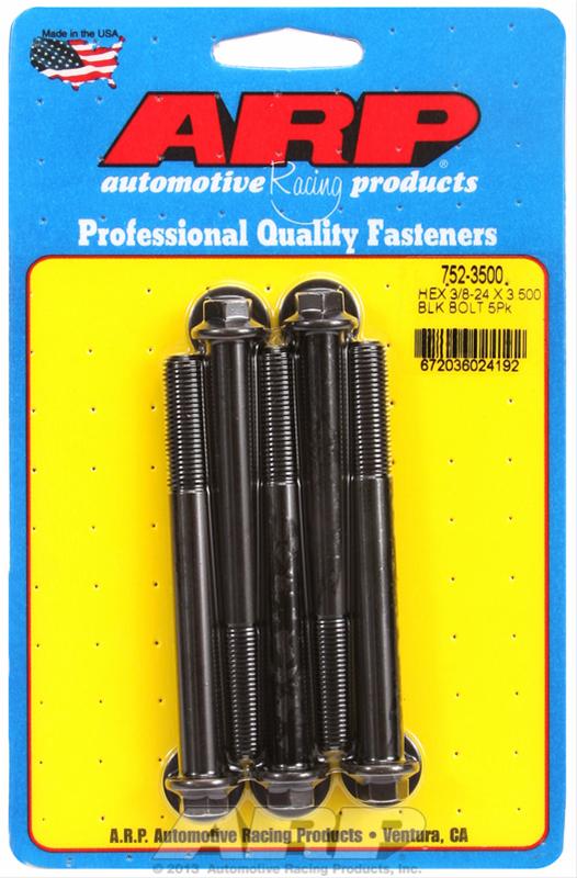 ARP 3/8-24 x 3.500 Hex Black Oxide Bolts (5/pkg) thumbnail 2