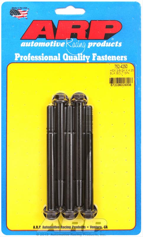 ARP 3/8-24 x 4.250 hex black oxide bolts thumbnail 2