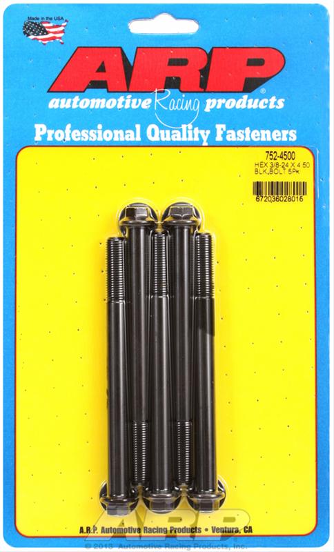ARP 3/8-24 x 4.500 hex black oxide bolts thumbnail 2