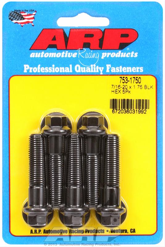 ARP 7/16-20 x 1.750 hex black oxide bolts thumbnail 2