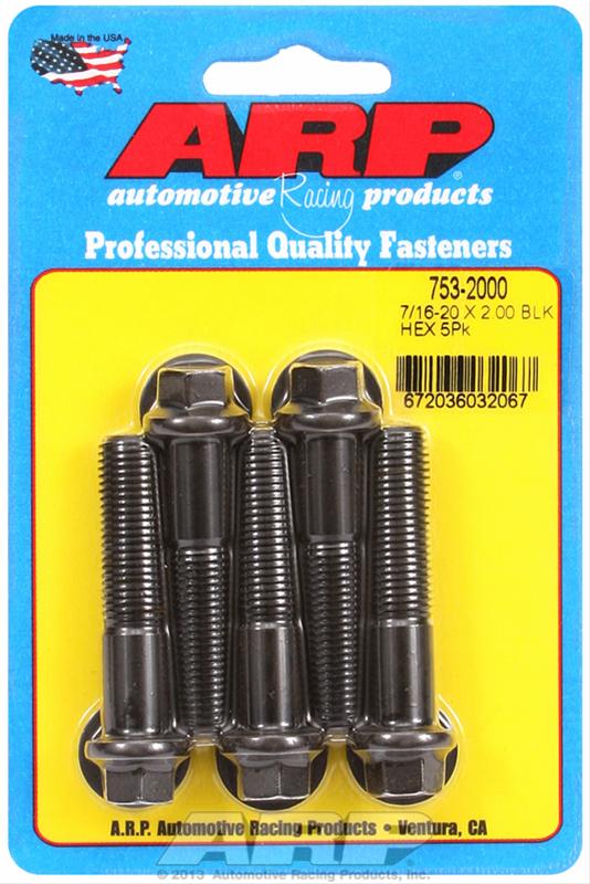 ARP 7/16-20 x 2.000 hex black oxide bolts thumbnail 2