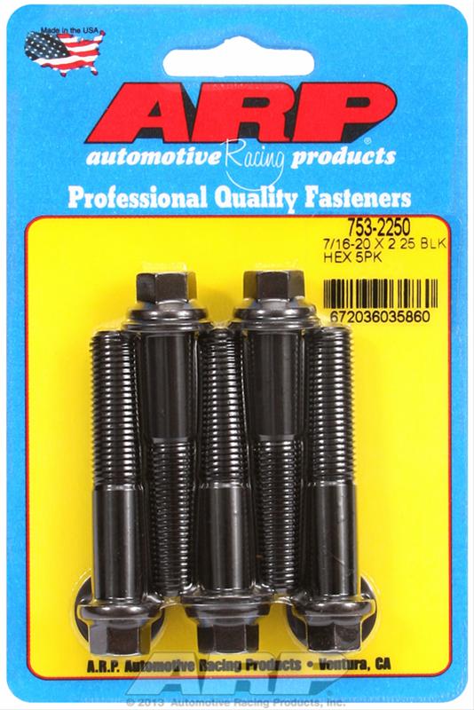 ARP 7/16-20 x 2.250 hex black oxide bolts thumbnail 2