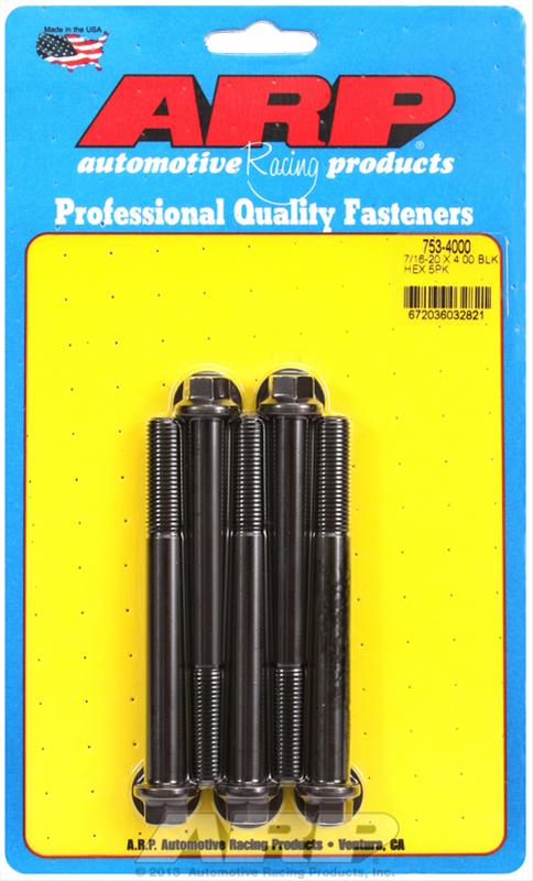 ARP 7/16-20 x 4.000 hex black oxide bolts thumbnail 2