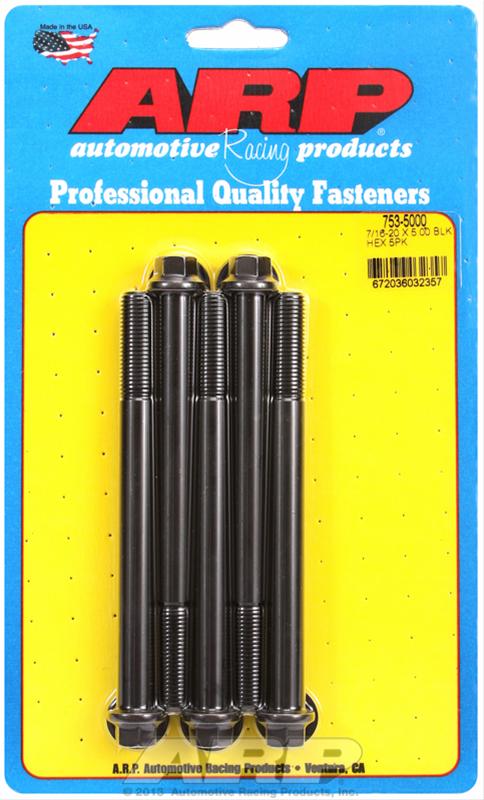 ARP 7/16-20 x 5.000 hex black oxide bolts thumbnail 2