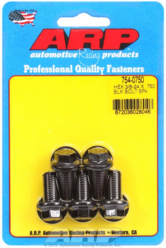 ARP 3/8-24 x .750 Hex 7/16 Wrenching Oxide Bolts - Black thumbnail 2