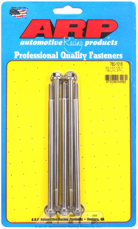 ARP M6 X 1.00 X 135 Hex SS Bolts (5/pkg) thumbnail 2