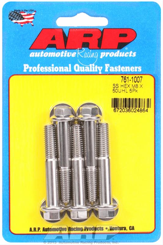 ARP M8 X 1.25 X 50 Hex SS Bolts thumbnail 2