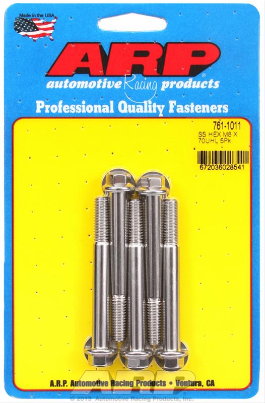 ARP M8 X 1.25 X 70 Hex SS Bolts thumbnail 2