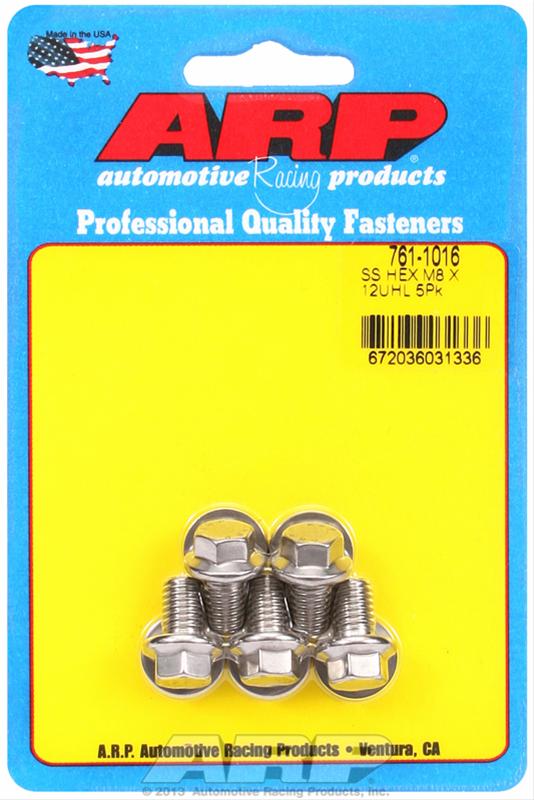 ARP M8 x 1.25 x 12 hex SS bolts thumbnail 2