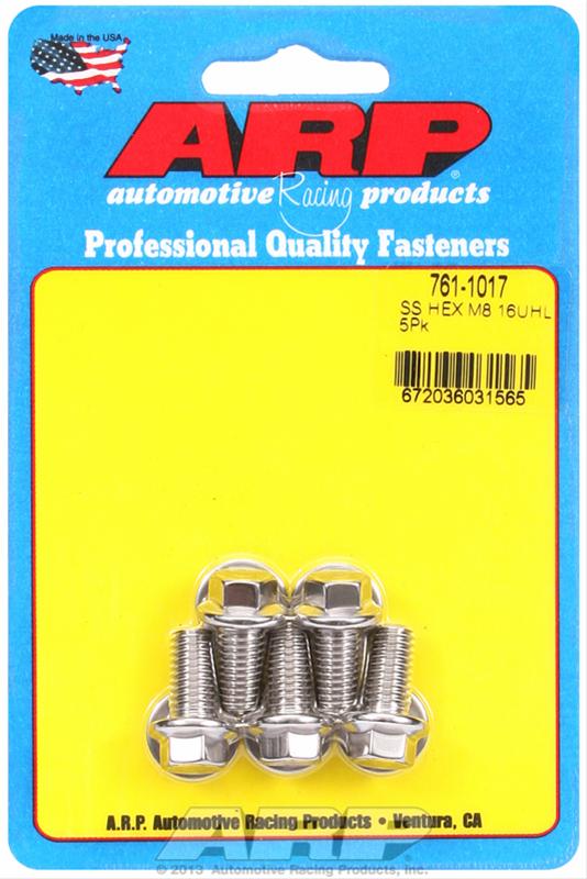 ARP M8 x 1.25 x 16 SS Hex Bolts (5/pkg) thumbnail 2