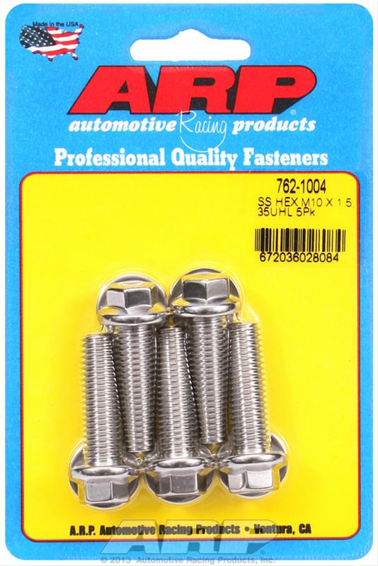ARP M10 x 1.50 x 35 SS Hex Bolts (5/pkg) thumbnail 2