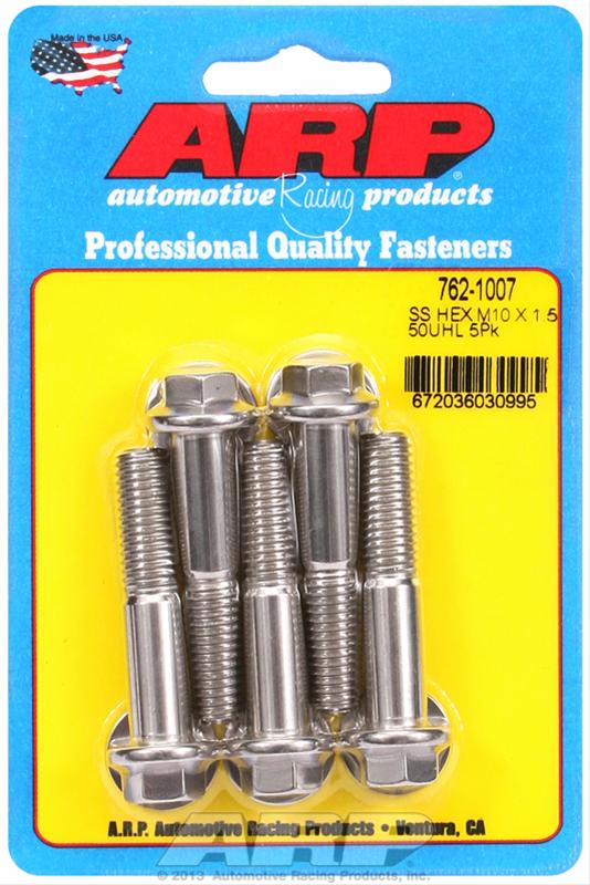ARP M10 X 1.50 X 50 Hex SS Bolts thumbnail 2