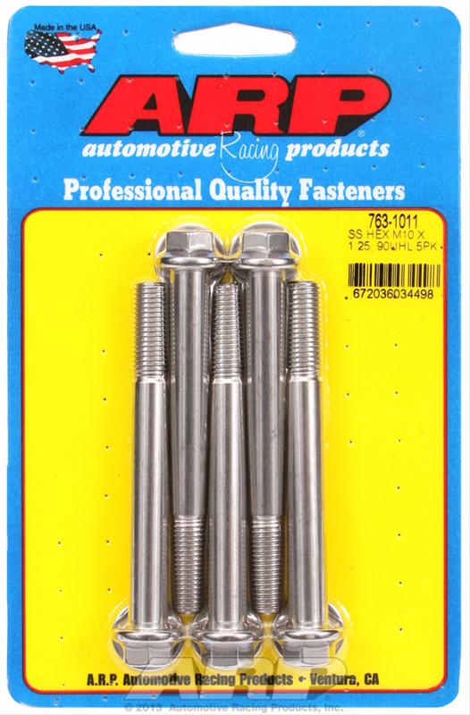 ARP M10 x 1.25 x 90 SS Hex Bolts (5/pkg) thumbnail 2