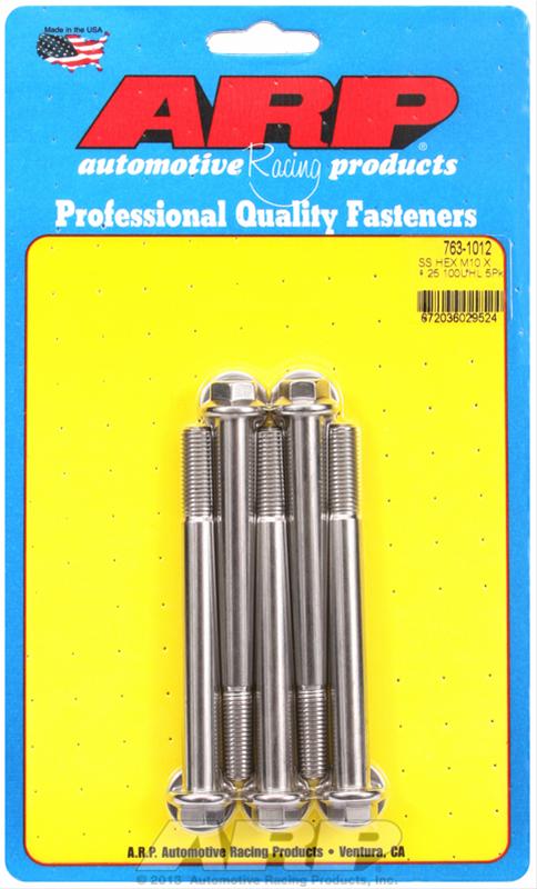 ARP M10 x 1.25 x 100 SS Hex Bolts (5/pkg) thumbnail 2