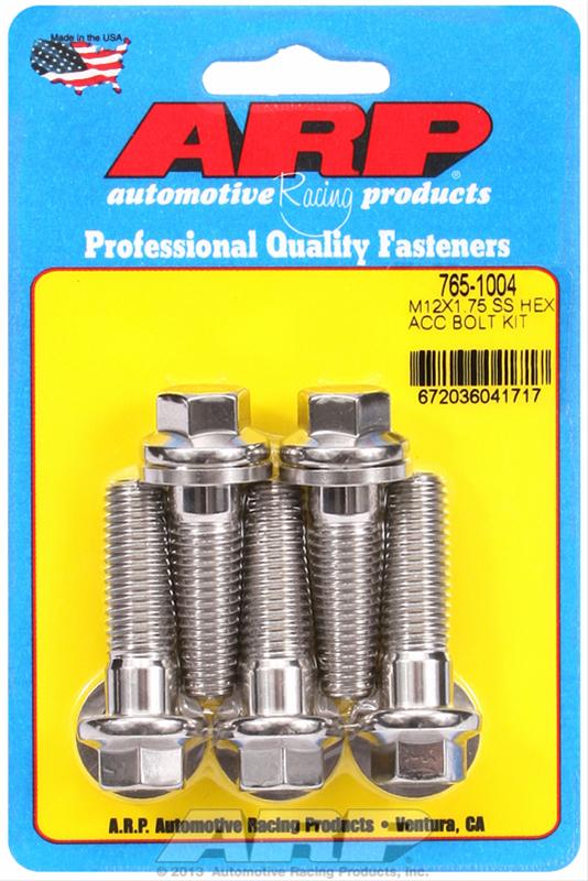 ARP M12 x 1.75 x 40 Hex Black SS Bolts (5/pkg) thumbnail 2