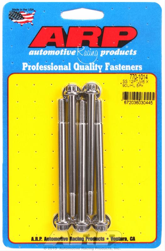 ARP M6 x 1.00 x 90 12pt Stainless Steel Bolt Kit (5/pkg) thumbnail 2