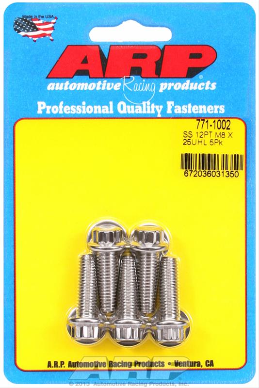 ARP M8 x 1.25 x 25 12pt SS Bolts (5/pkg) thumbnail 2