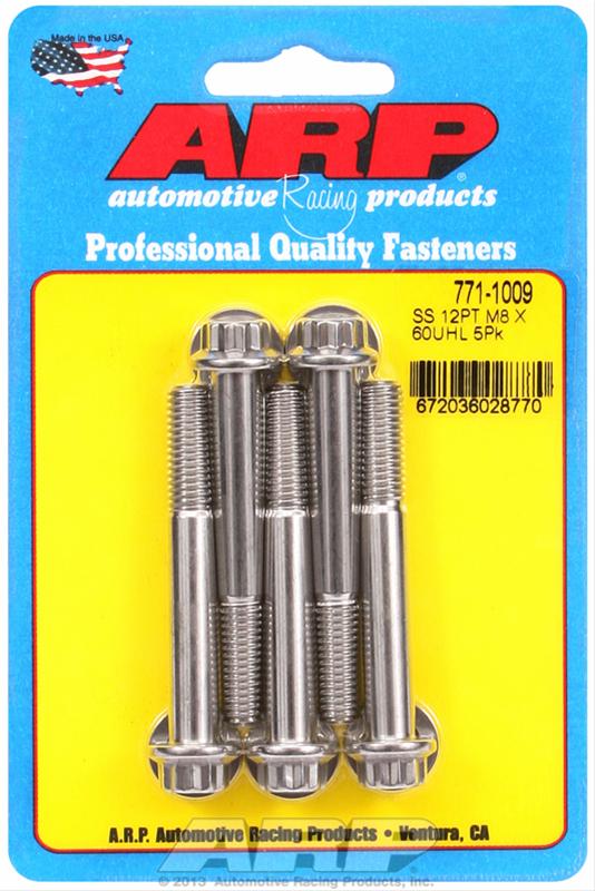ARP M8 x 1.25 x 60 12pt SS Bolts (5/pkg) thumbnail 2