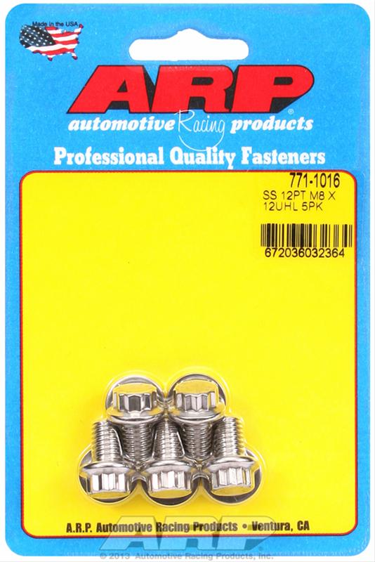 ARP M8 x 1.25 x 12 12pt Stainless Steel Bolts (Set of 5) thumbnail 2