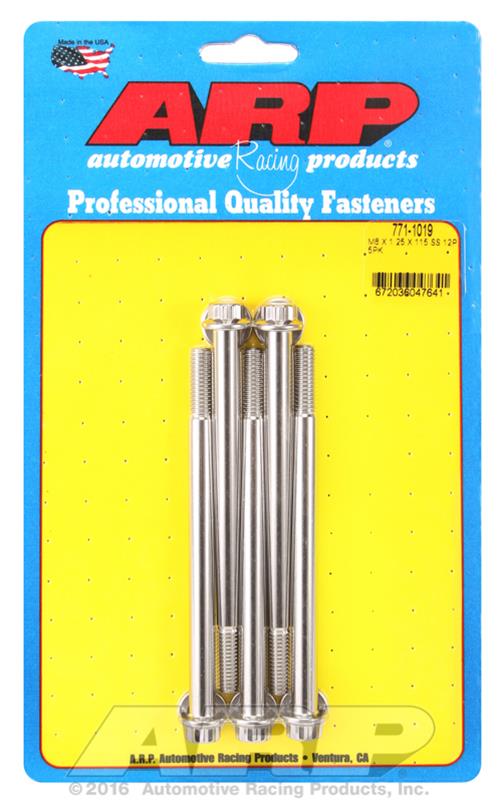 ARP M8 x 1.25 x 115 12pt Stainless Steel Bolts (5/pkg) thumbnail 2