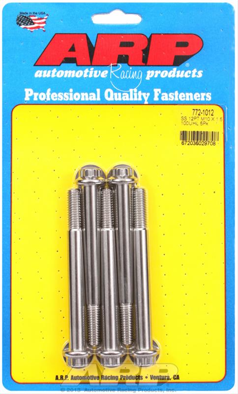 ARP M10 x 1.50 x 100 12pt SS Bolts (5/pkg) thumbnail 2