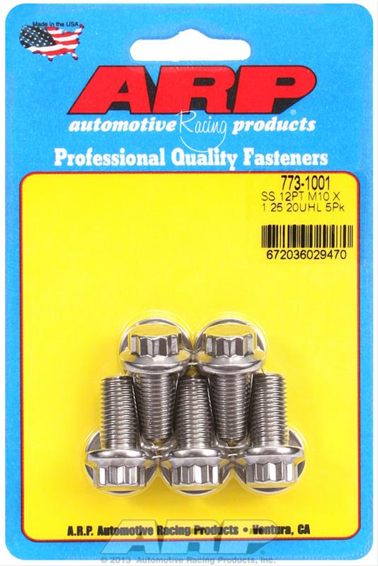 ARP M10 x 1.25 x 20 12pt Stainless Steel Bolts (Set of 5) thumbnail 2