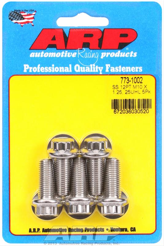 ARP M10 x 1.25 x 25 SS 12pt Bolts (5/pkg) thumbnail 2