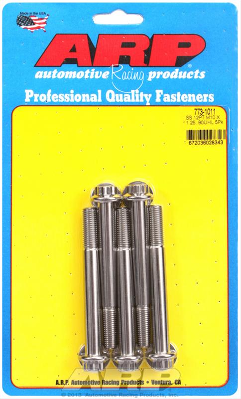ARP M10 x 1.25 x 90 12pt Stainless Steel Bolts (Set of 5) thumbnail 2