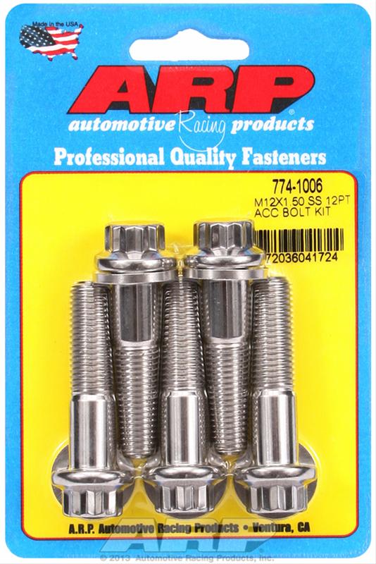 ARP M12 x 1.50 x 50 12pt SS Bolts (5/pkg) thumbnail 2