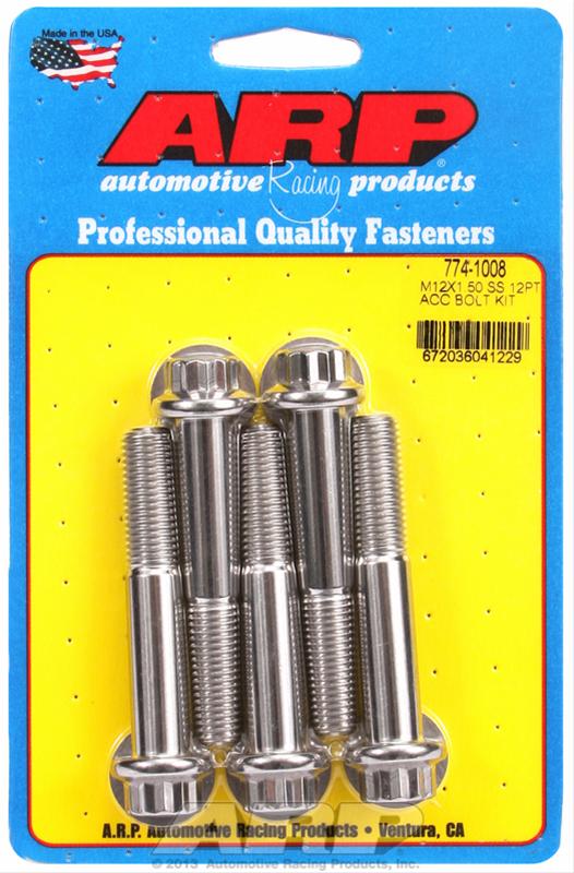 ARP M12 x 1.50 x 70 12pt SS Bolts (5/PKG) thumbnail 2