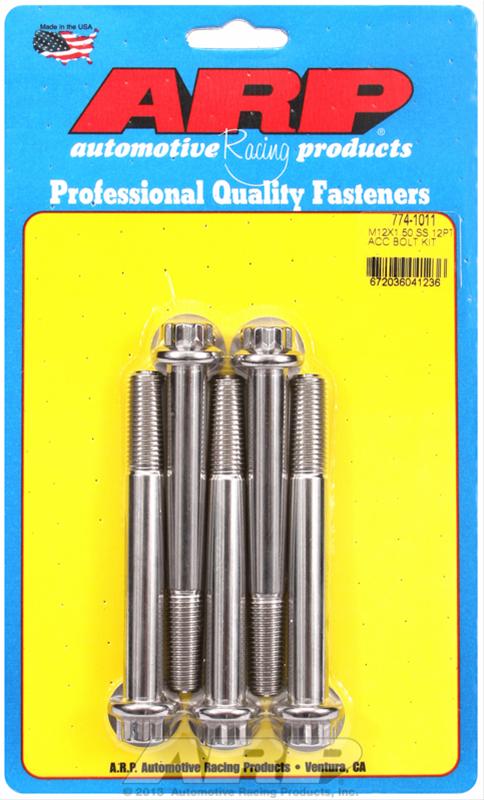 ARP M12 x 1.50 x 100 12pt SS Bolts (5/pkg) thumbnail 2