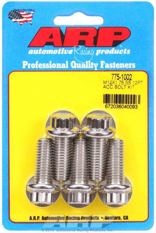ARP M12 x 1.75 x 30 12pt SS Bolts (5/pkg) thumbnail 2