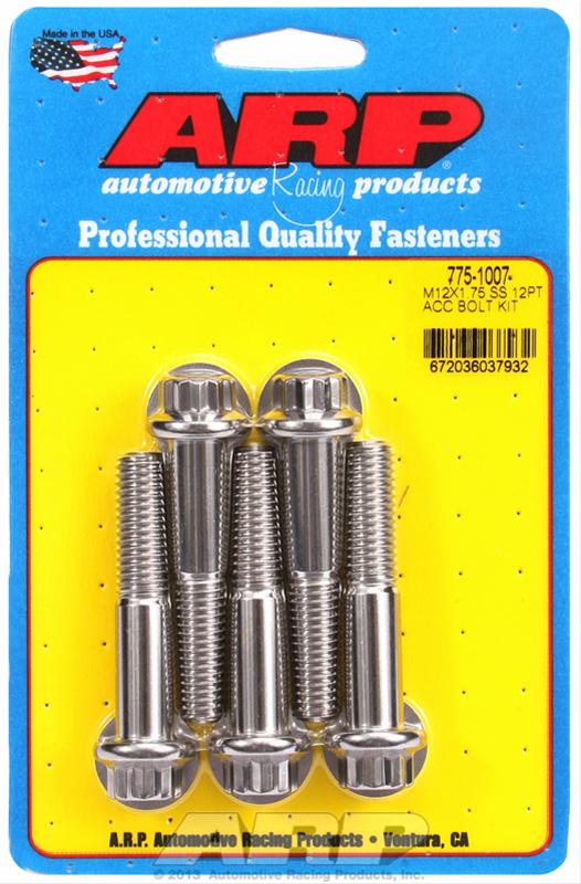 ARP M12 x 1.75 x 60 12pt SS Bolt Kit (5/Pkg) thumbnail 2